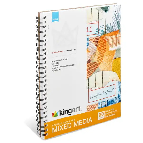 KINGART Mixed Media Sketchbook - 11" x 14" 60 Sheets - Image 2