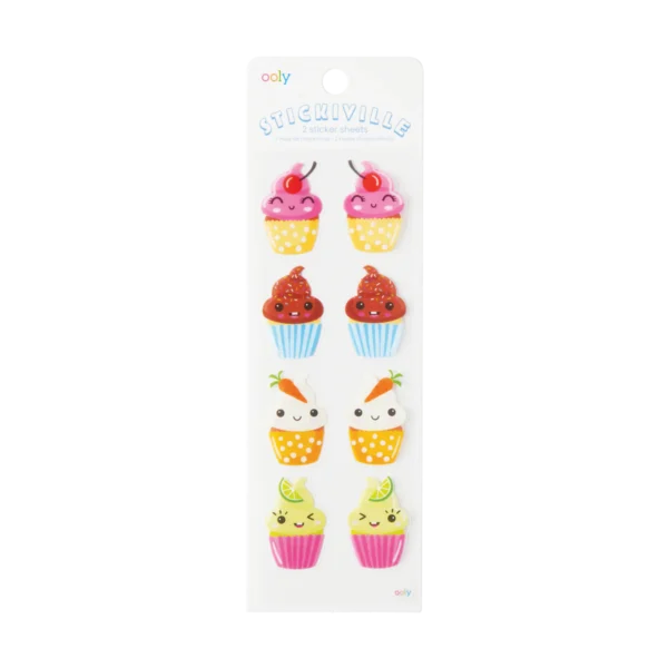 OOLY Stickiville Happy Cupcakes Stickers