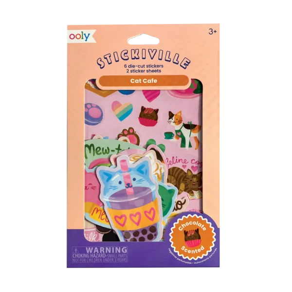 OOLY Stickiville Cat Cafe Scented Stickers