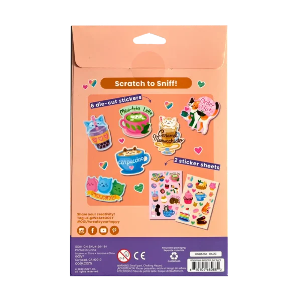 OOLY Stickiville Cat Cafe Scented Stickers - Image 4