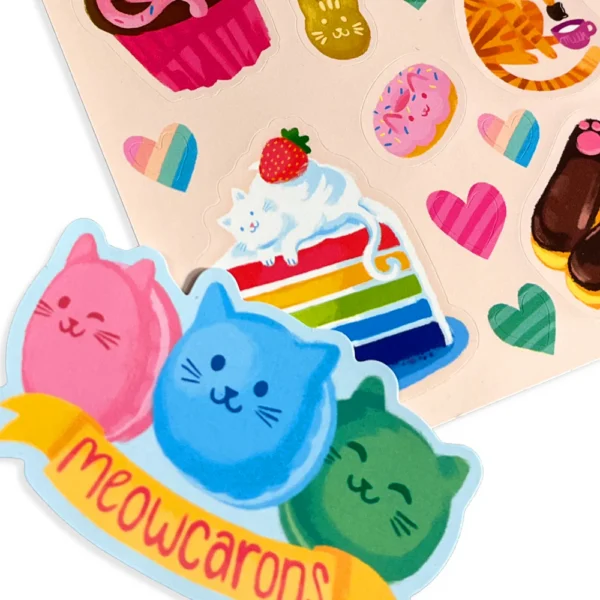 OOLY Stickiville Cat Cafe Scented Stickers - Image 3