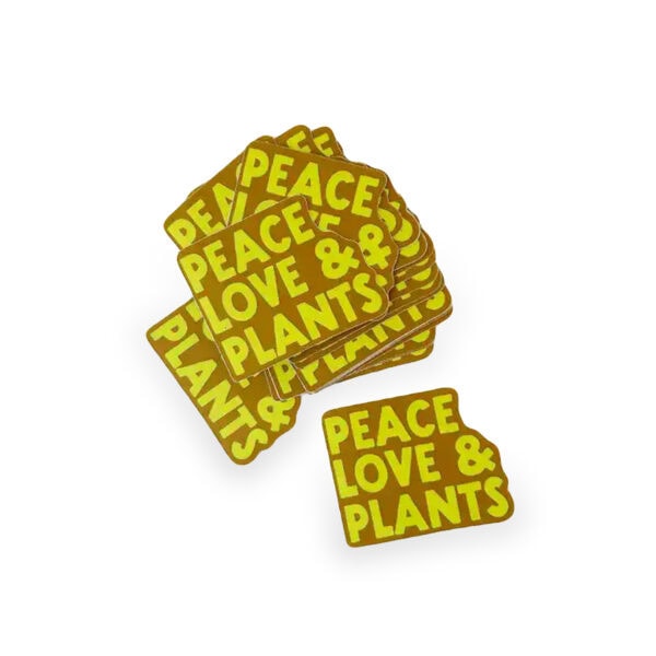 Peace Love and Plants Sticker
