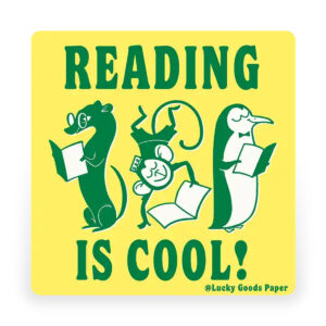 "Reading Is Cool" Matte Vinyl Sticker
