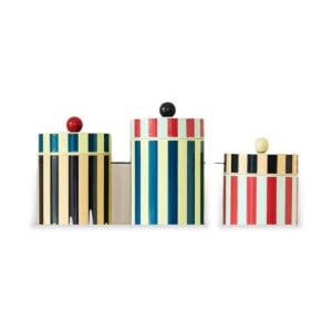 Dusen Dusen Striped Canisters Dark