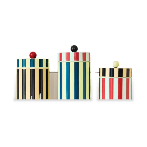 Dusen Dusen Striped Canisters Dark