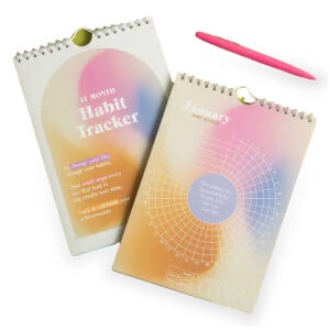 Daily Habit Tracker | 12 Month Goal Planner | Gradients
