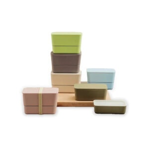 Takenaka Bento Flat Dual Box | Slim Double Layer Lunch Box