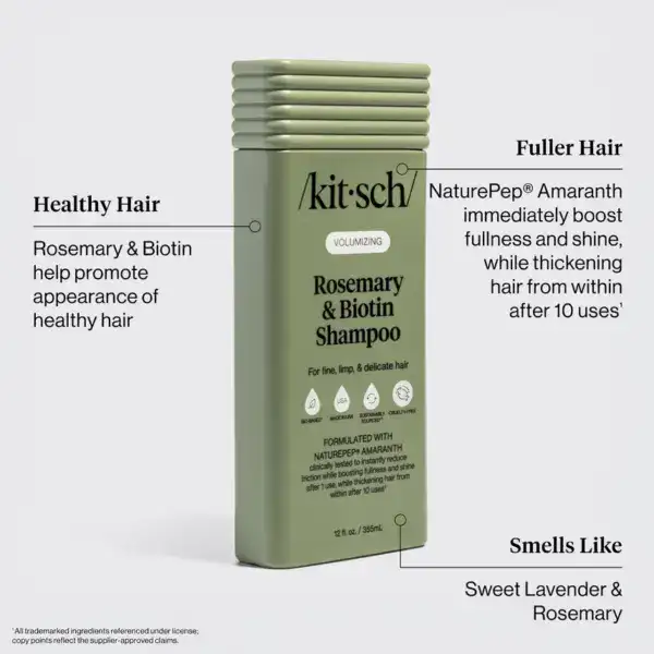 KITSCH Volumizing Rosemary & Biotin Shampoo - Image 2