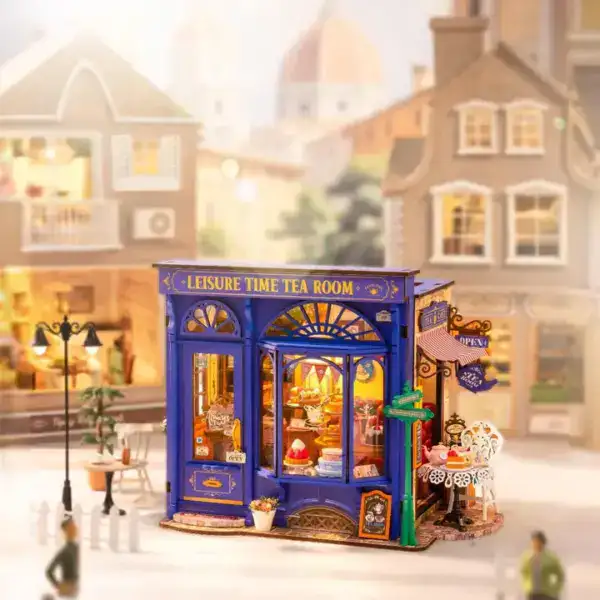 Robotime Rolife Leisure Time Tea Room | DIY Miniature - Image 2