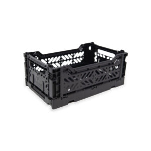 Aykasa Foldable Crate - Midi | Stackable Storage – Black