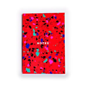 The Completist Red Terrazzo Slimline Notebook