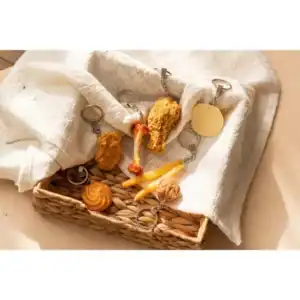 Hyper realistic food keychains