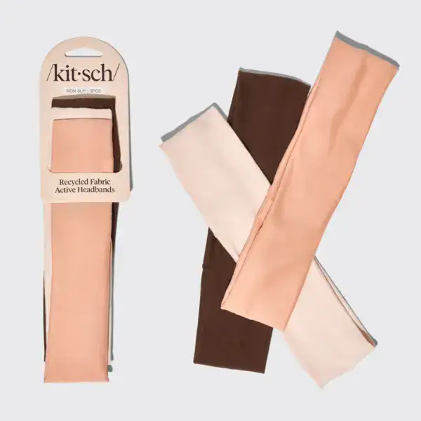 KITSCH Headbands 3pc Set- Rosewood
