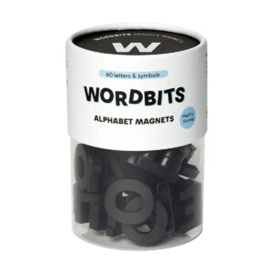 WORDBITS Strong Alphabet Magnets – Black