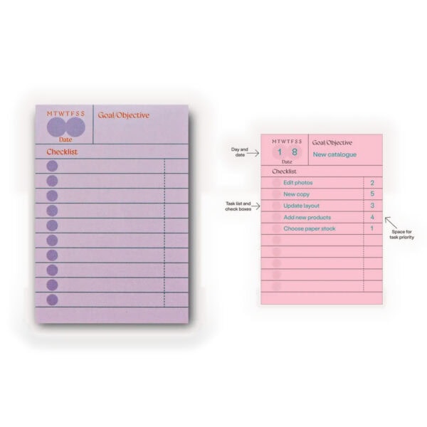 The Completist Ginger Habit Checklist Sticky Notes