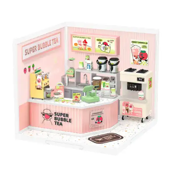 Robotime Rolife Double Joy Bubble Tea | DIY Miniature House