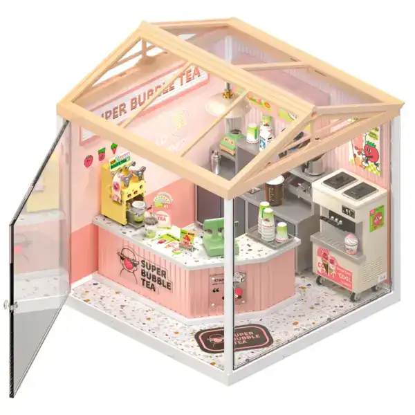 Robotime Rolife Double Joy Bubble Tea | DIY Miniature House - Image 3