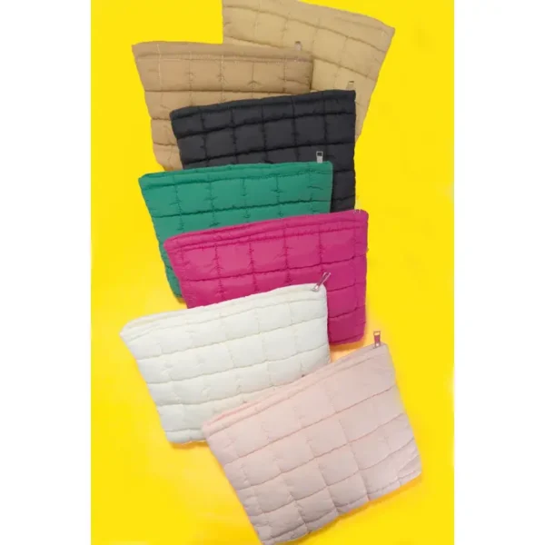 Quilted Puffy Cosmetics Pouch - Image 5