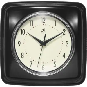 Infinity Instruments: Retro Wall Clock – Black
