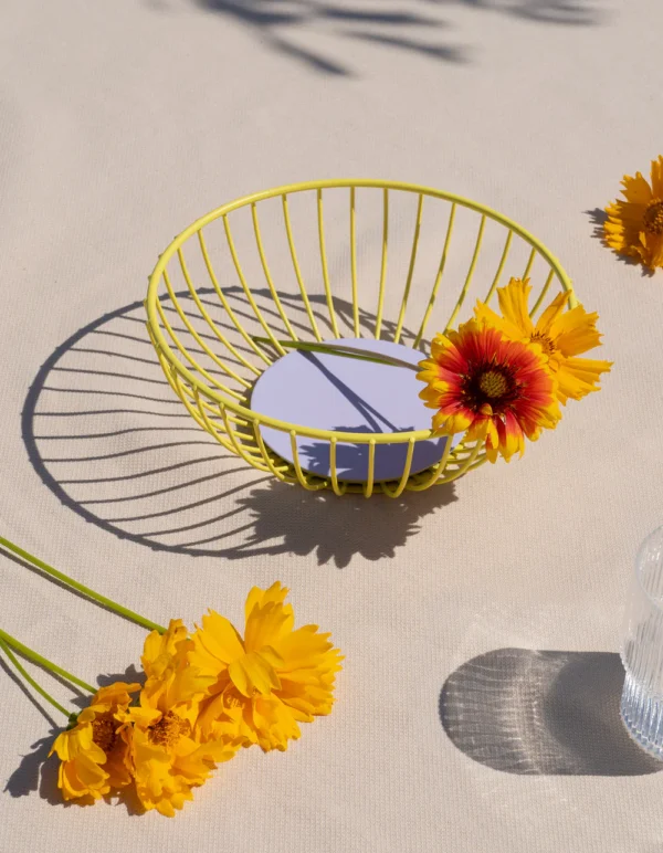 Octaevo Iris Wire Basket - Yellow