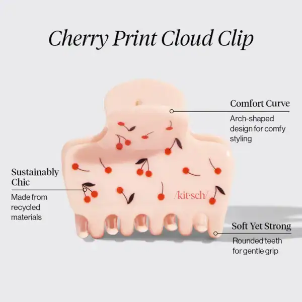 Kitsch Cherry Print Cloud Claw Clip - Image 3