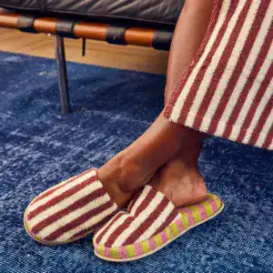 Dusen Dusen Caterpillar Stripe Terry Slippers