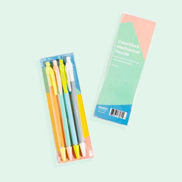Poketo Colorblock Mechanical Pencil Set of 4 - Image 4