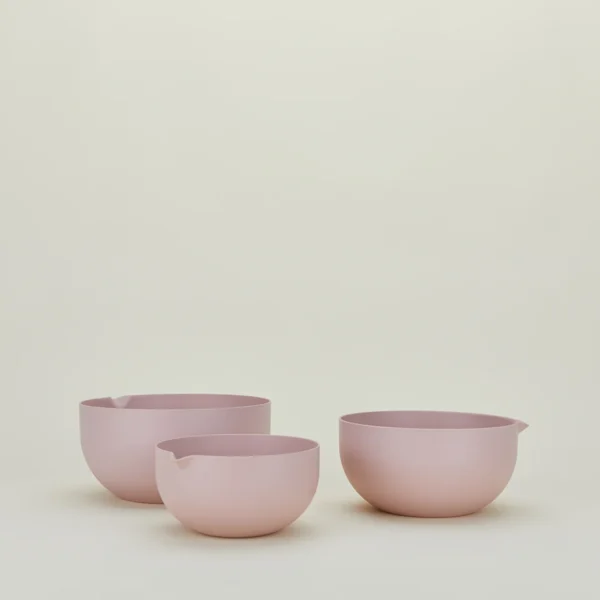 Essential Mixing Bowls Blush with 3 sizes.