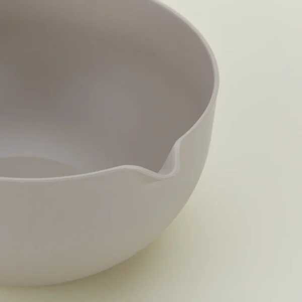 Essential Mixing Bowls Light Grey close up.