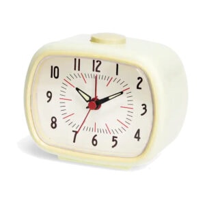 Rex London: Retro Alarm Clock - Ivory White