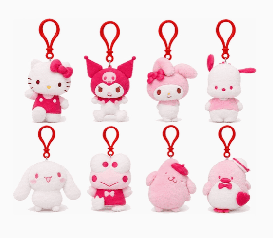 Hello Kitty Strawberry Flocked Hangers Keychain Blind Box - Image 5
