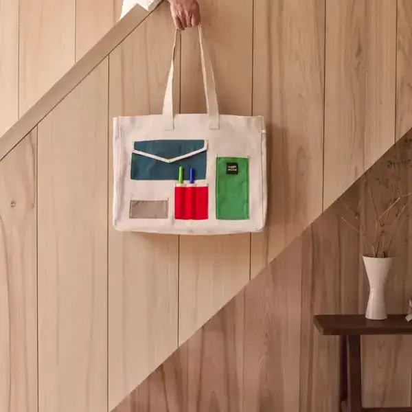 Donna Wilson Large Pocket Patch Everything Shopper Tote - Image 3