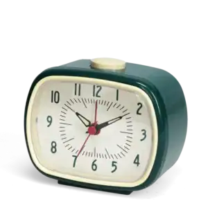 Rex London: Retro Alarm Clock - Petrol Blue