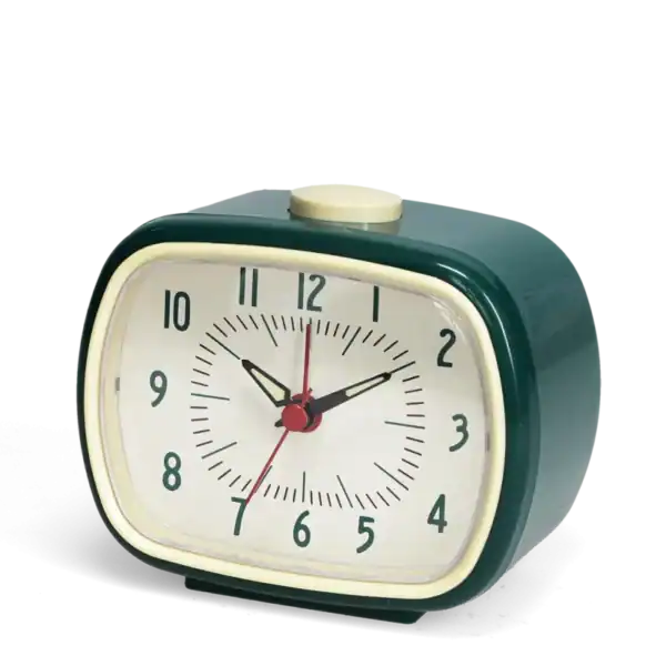 Rex London: Retro Alarm Clock - Petrol Blue