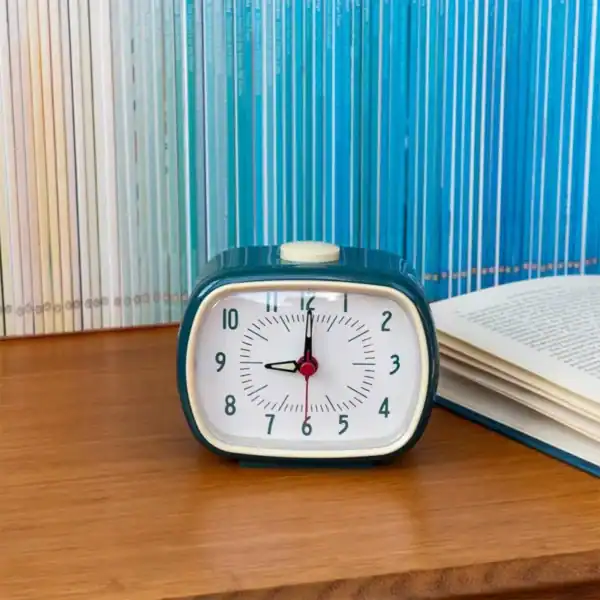 Rex London: Retro Alarm Clock - Petrol Blue - Image 3