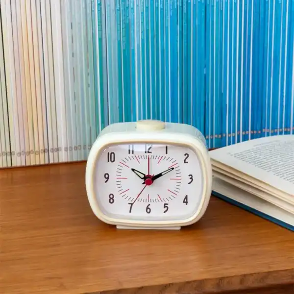 Rex London: Retro Alarm Clock - Ivory White - Image 3
