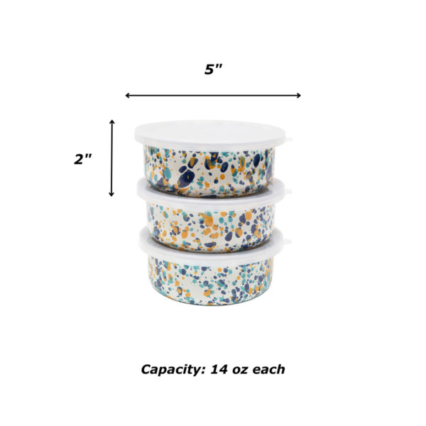 Crow Canyon Home Catalina Enamel 3 Piece Bowl Set - Image 4