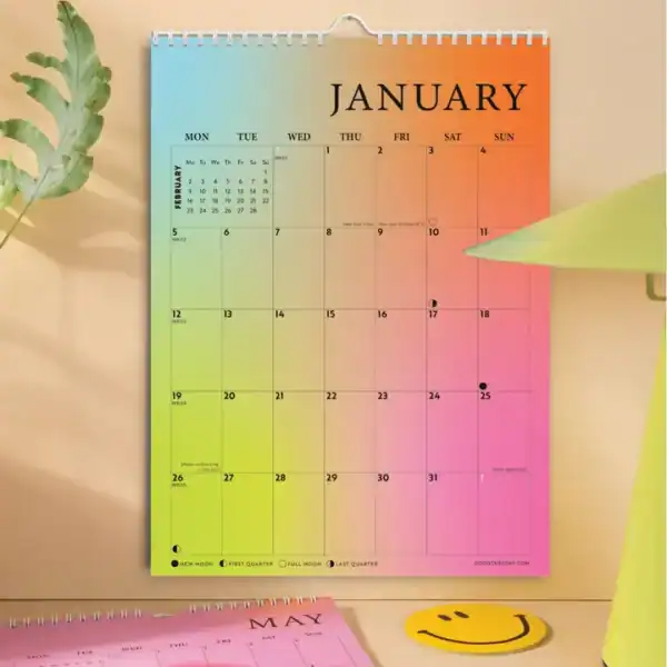 2026 A3 Calendar | Gradient Grid | Monday Start - Image 5