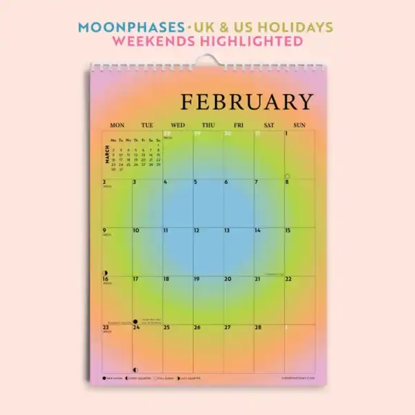 2026 A3 Calendar | Gradient Grid | Monday Start - Image 4