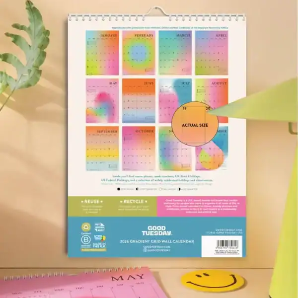 2026 A3 Calendar | Gradient Grid | Monday Start - Image 2