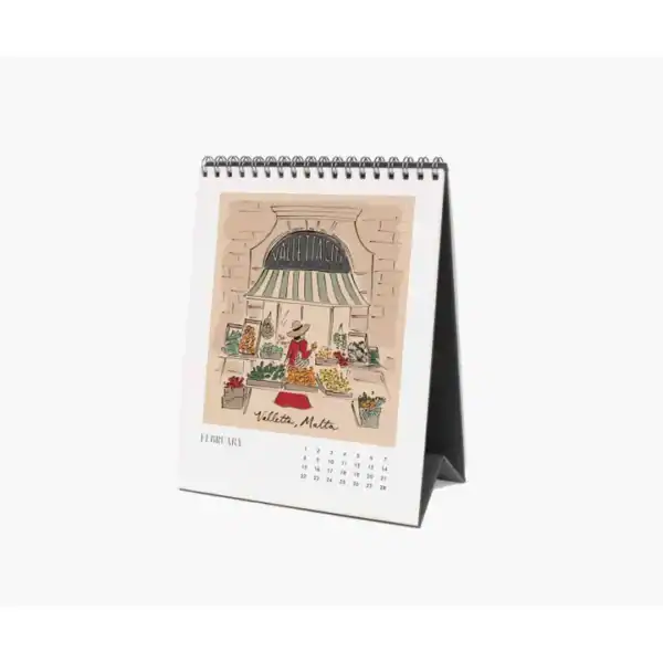 Rifle Paper Co: 2026 Travel Sketchbook Desk Calendar - Image 2