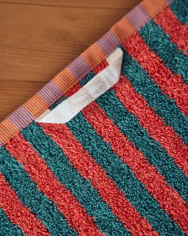 Dusen Dusen Bug Stripe Cotton Terry Towel Set (Set of 5) - Image 7