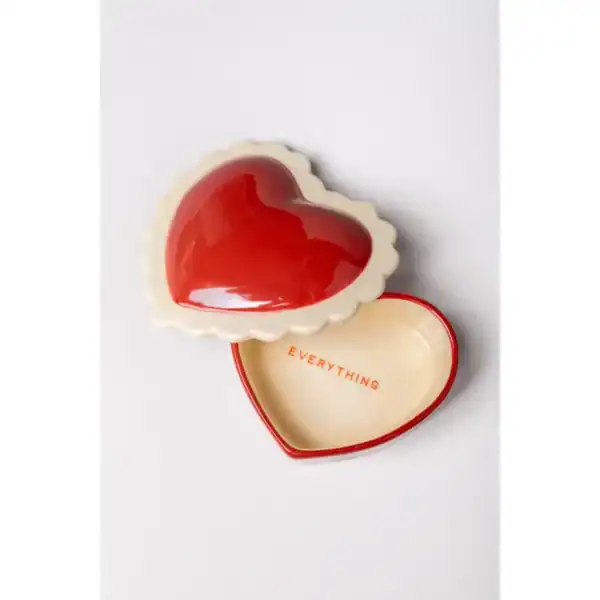 Bando Heart Ceramic Trinket Box