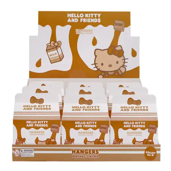 Hello Kitty Chocolate Milk Flocked Hanger Keychain Blind Box - Image 2