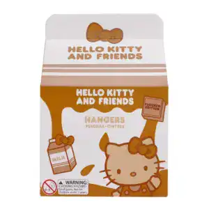 Hello Kitty Chocolate Milk Flocked Hanger Keychain Blind Box