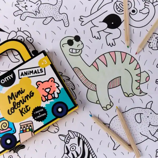 OMY Mini Pocket Colouring - Animals - Image 3
