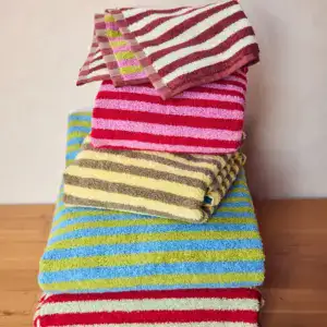 Dusen Dusen Bug Stripe Cotton Terry Towel Set (Set of 5)