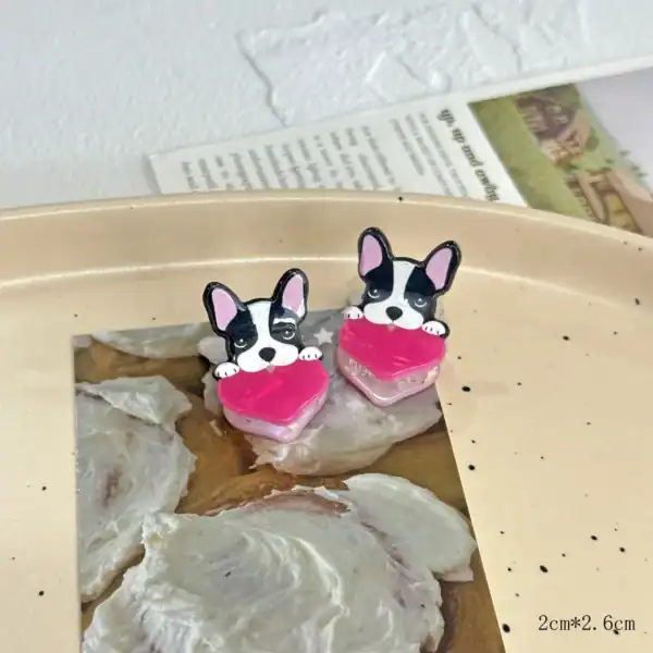 Cute Acrylic Dog Hairclips - Image 3