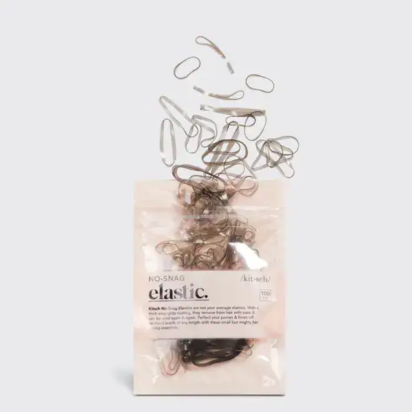 Kitsch No-Snag Elastic 100pc - Brown - Image 2