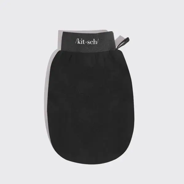 Kitsch Exfoliating Gloves 2pc Set - Black & Terracotta - Image 4